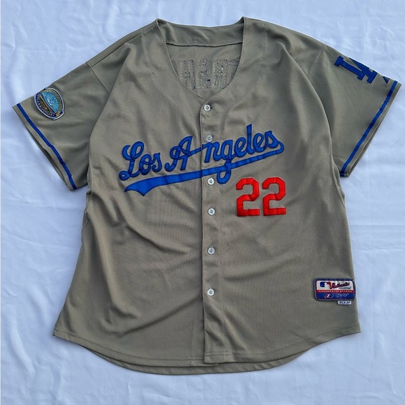 Majestic Other - Clayton Kershaw Dodgers 50th Anniversary Grey Road Jersey Size 54 (XXL)